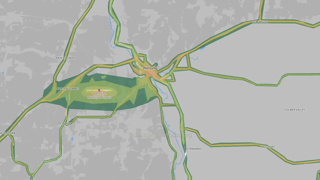 14895, NY Map of Noise Levels in 14895