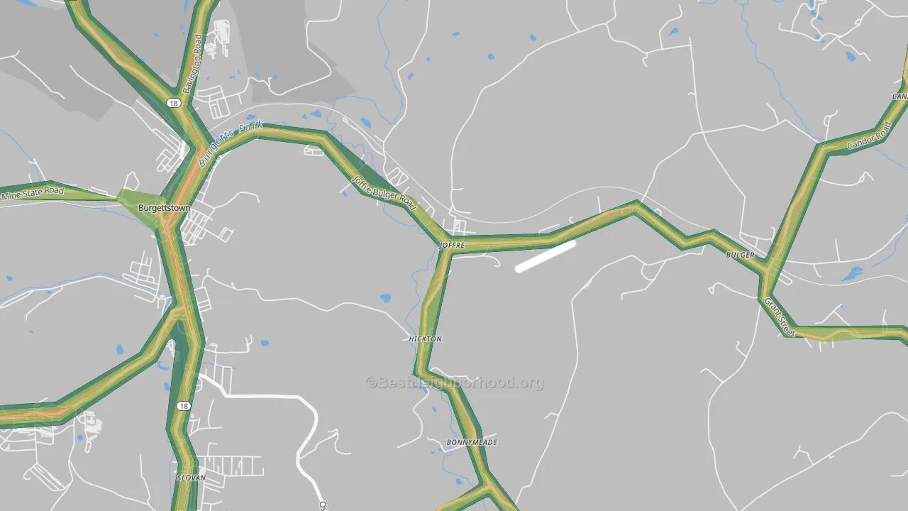 15053, PA Map of Noise Levels in 15053