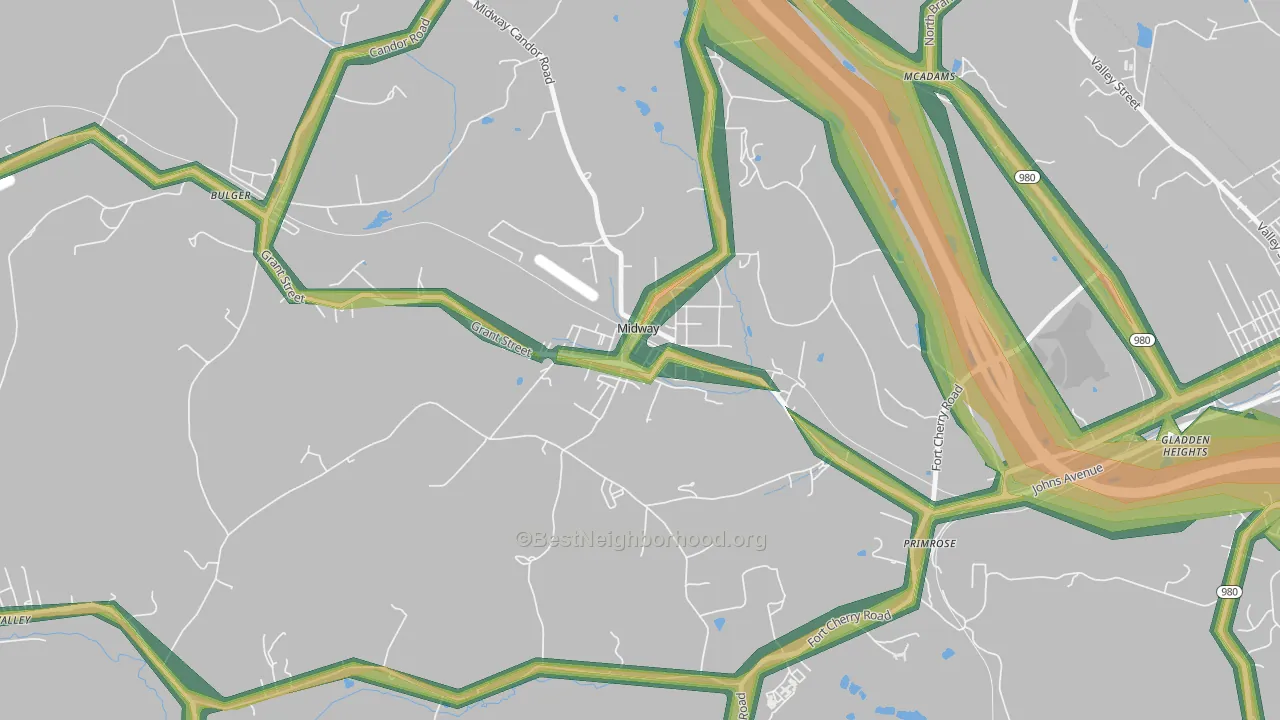15060, PA Map of Noise Levels in 15060