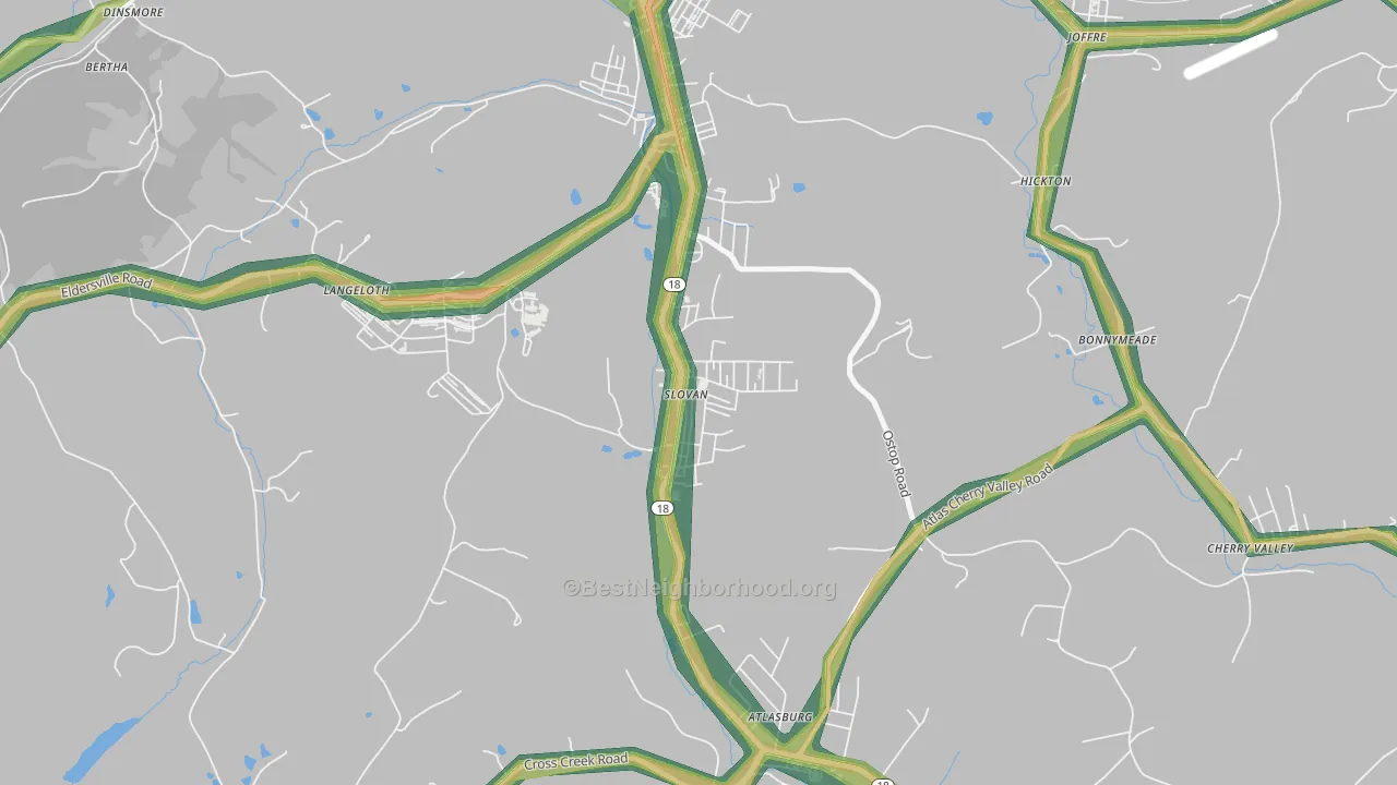15078, PA Map of Noise Levels in 15078