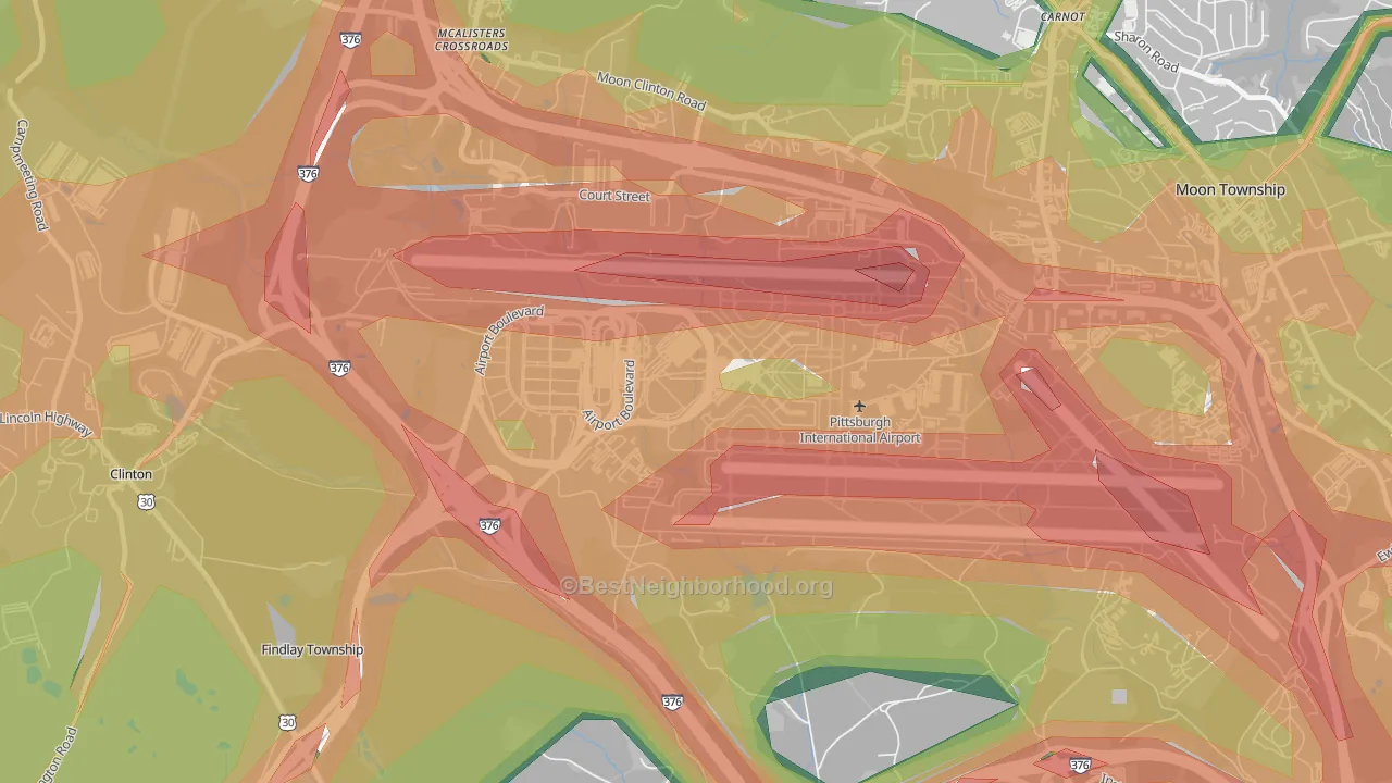 15231, PA Map of Noise Levels in 15231