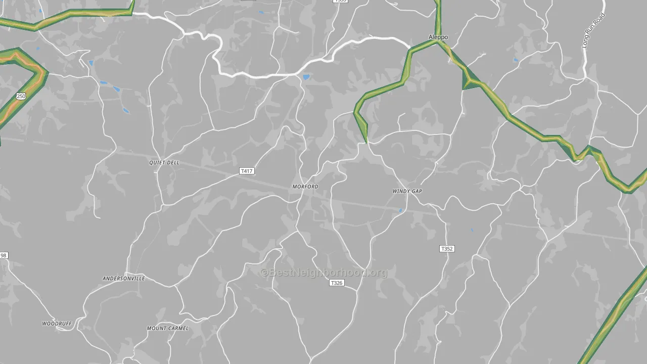 15310, PA Map of Noise Levels in 15310