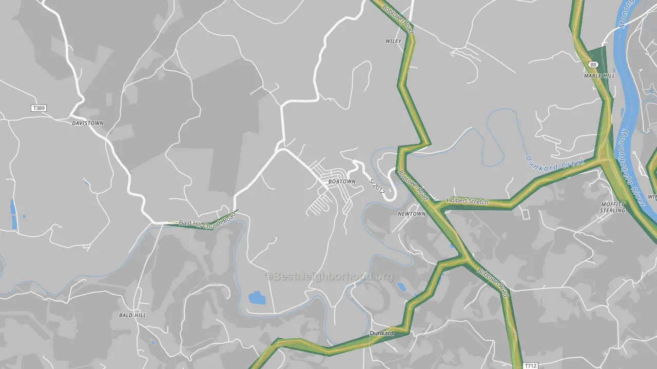 15315, PA Map of Noise Levels in 15315