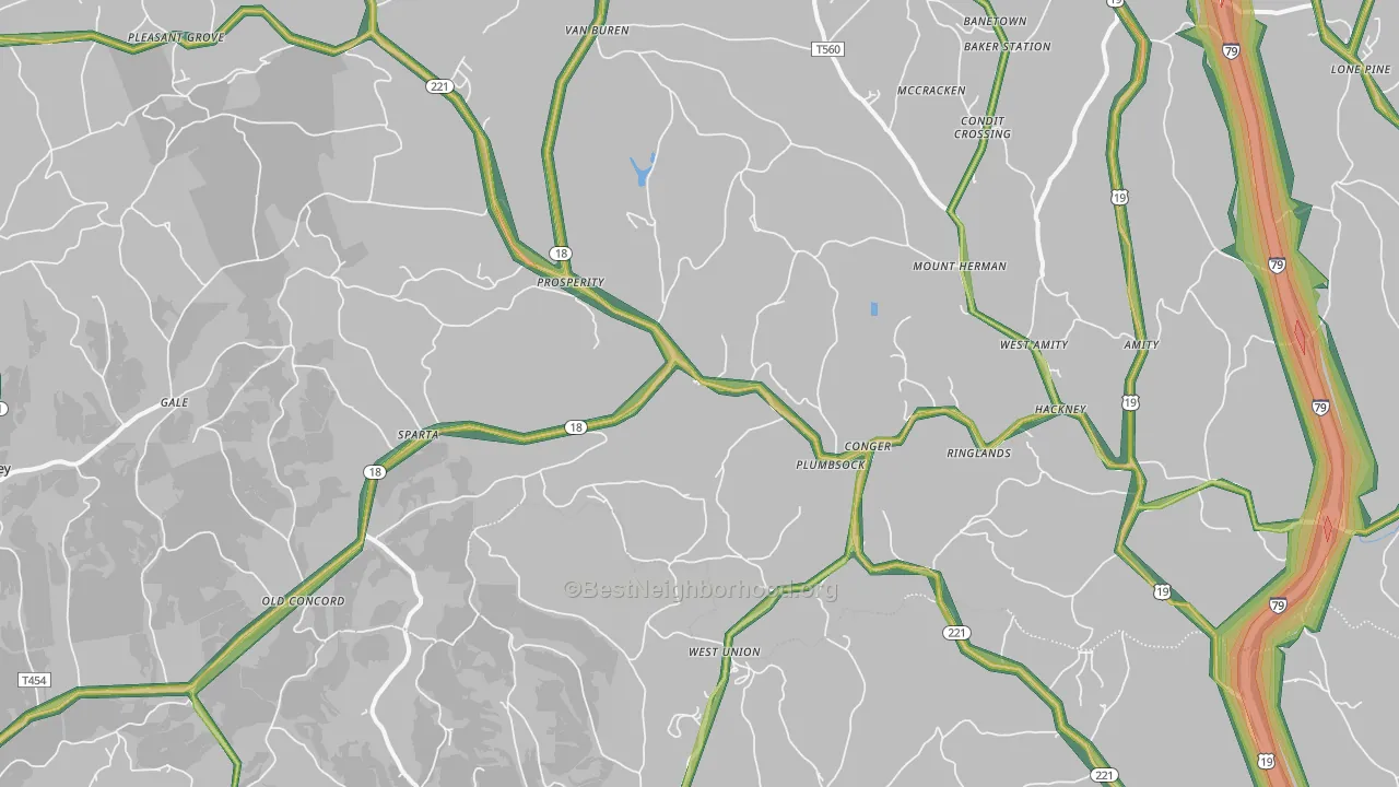 15329, PA Map of Noise Levels in 15329