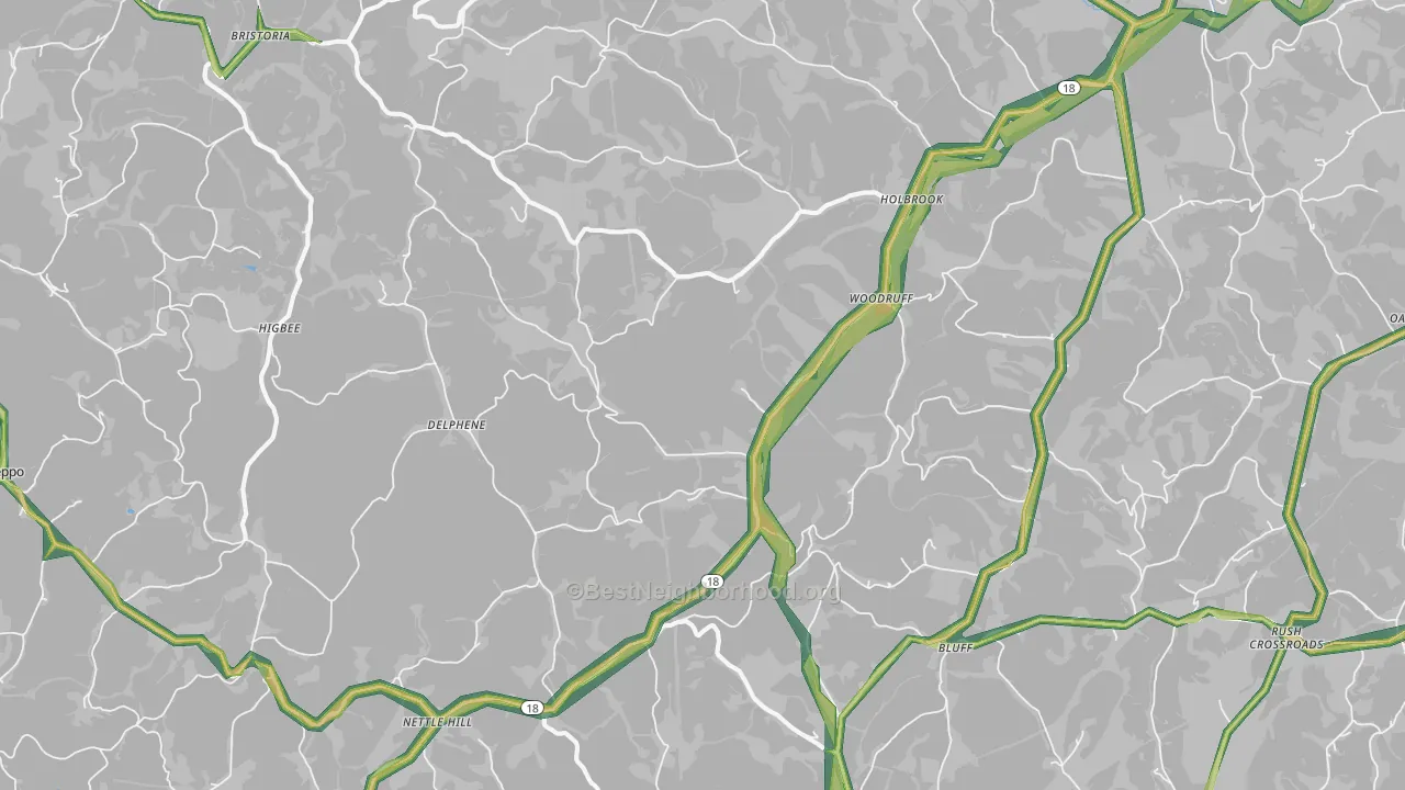 15341, PA Map of Noise Levels in 15341