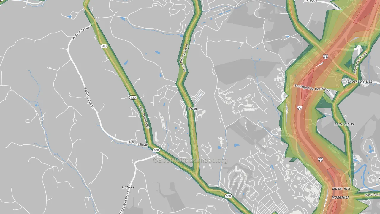15350, PA Map of Noise Levels in 15350