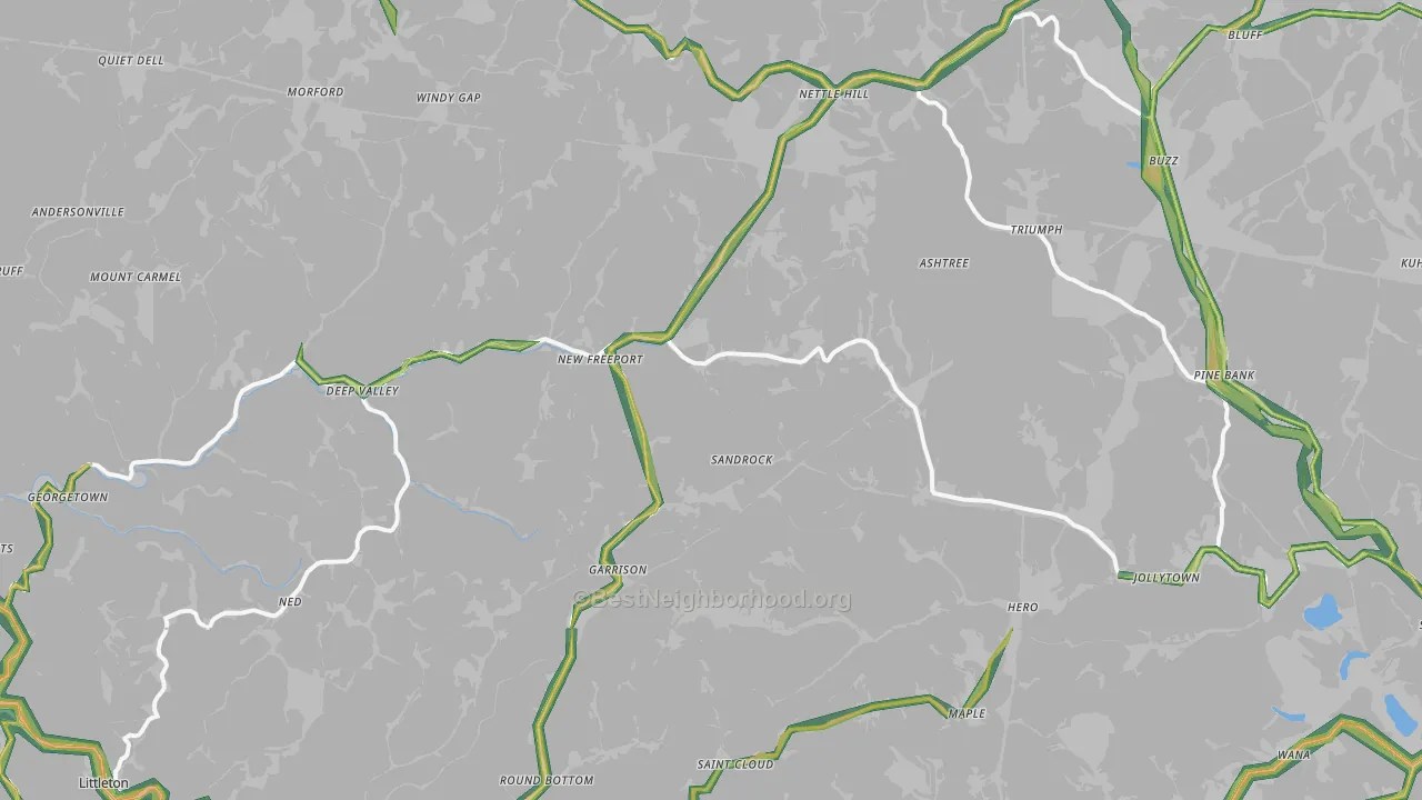 15352, PA Map of Noise Levels in 15352