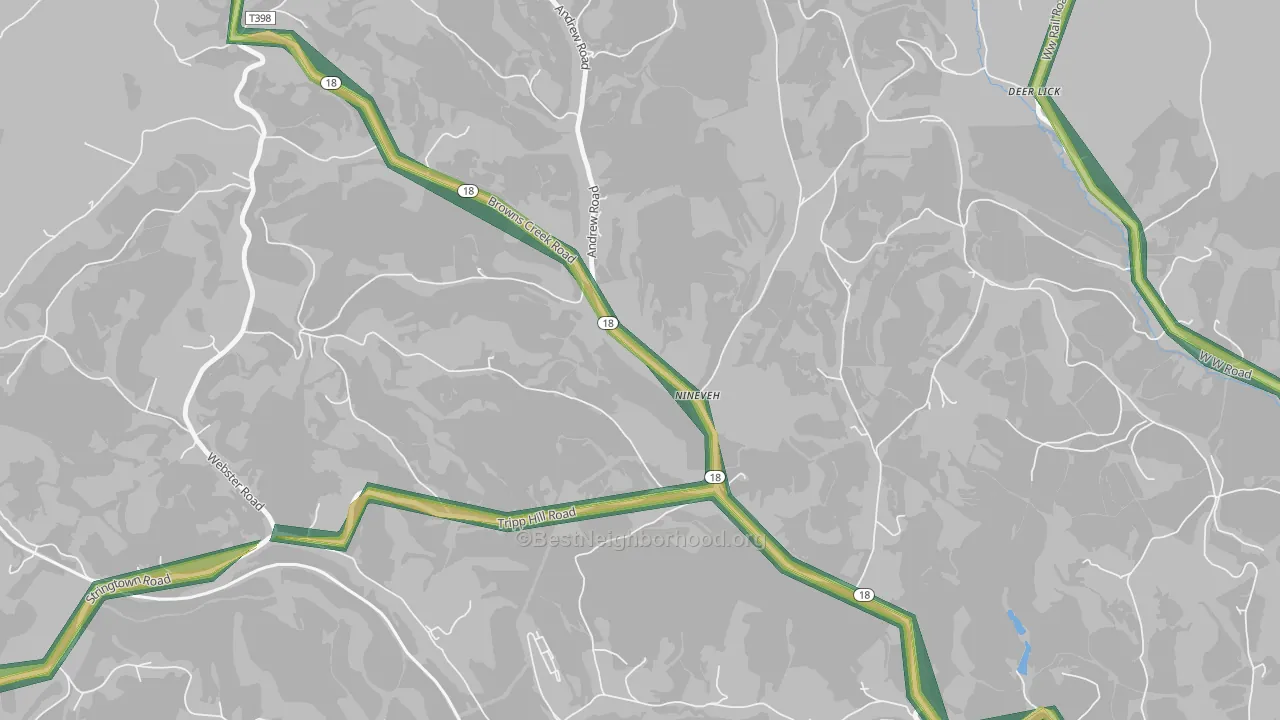15353, PA Map of Noise Levels in 15353