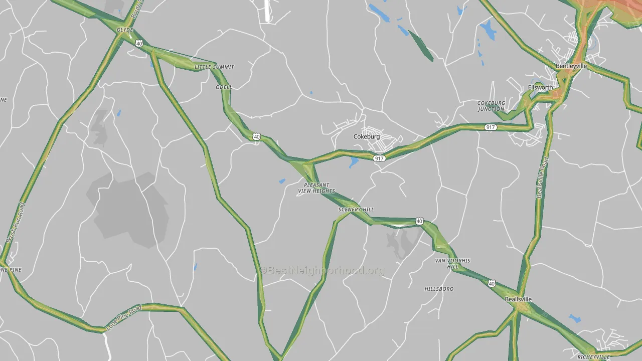 15360, PA Map of Noise Levels in 15360