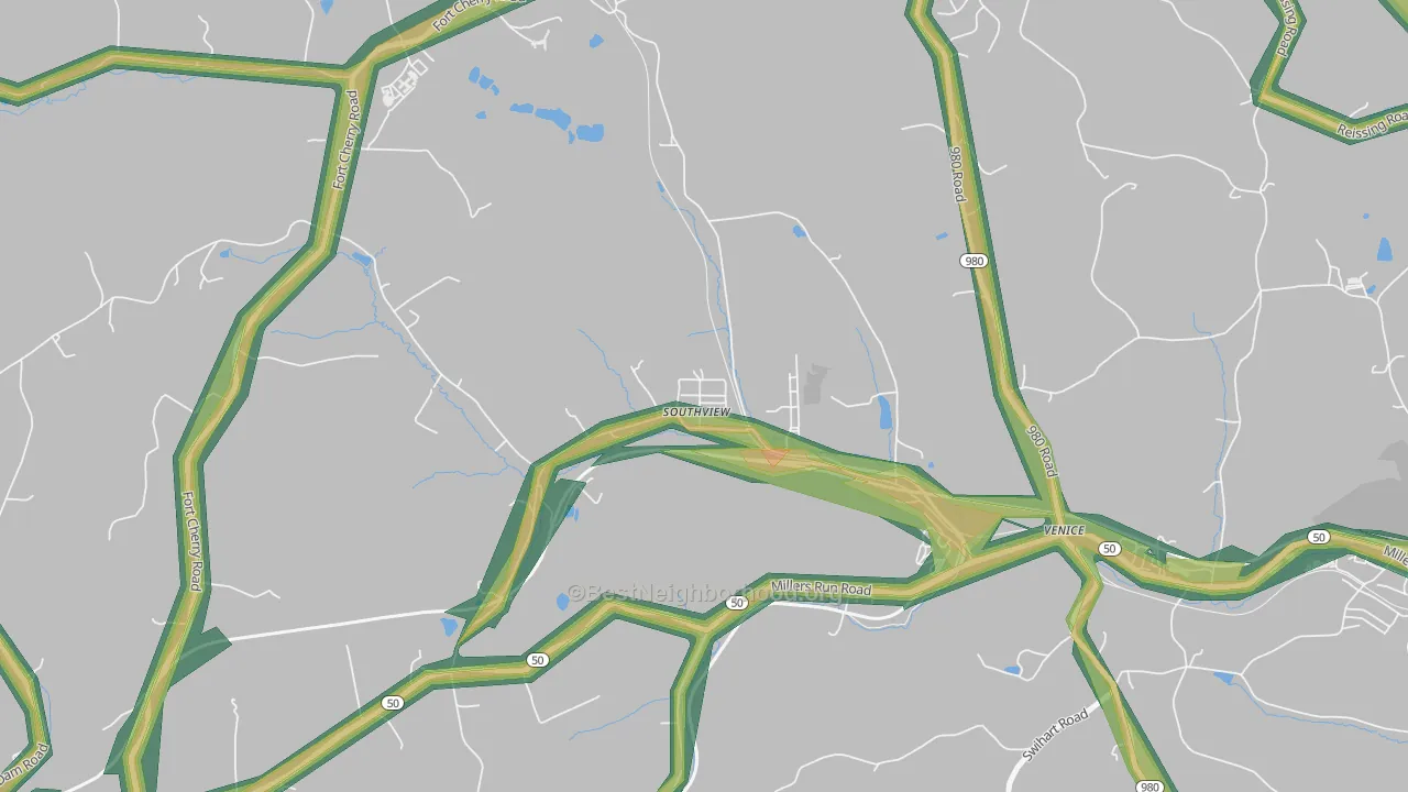 15361, PA Map of Noise Levels in 15361