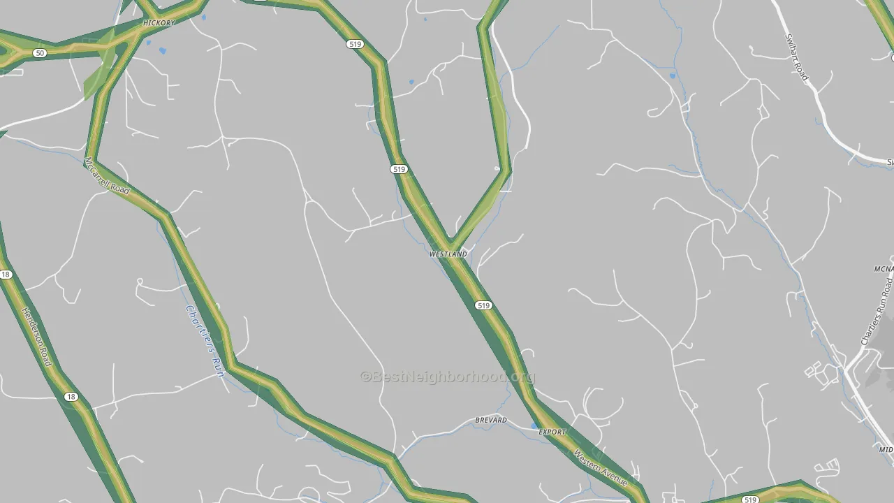 15378, PA Map of Noise Levels in 15378