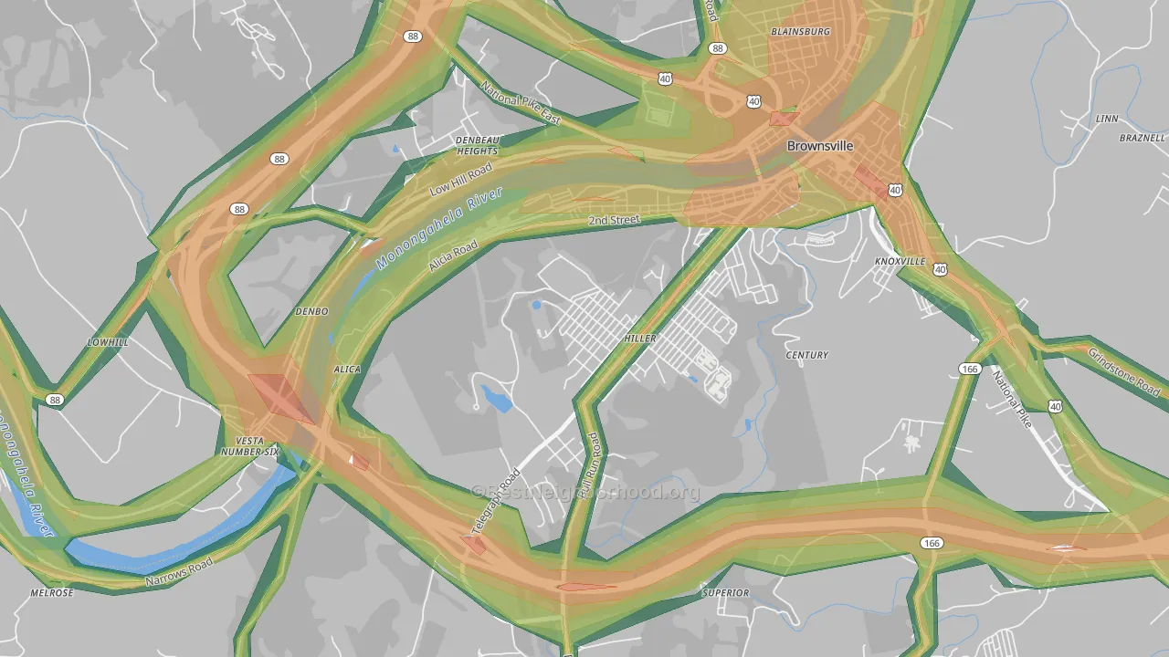 15444, PA Map of Noise Levels in 15444