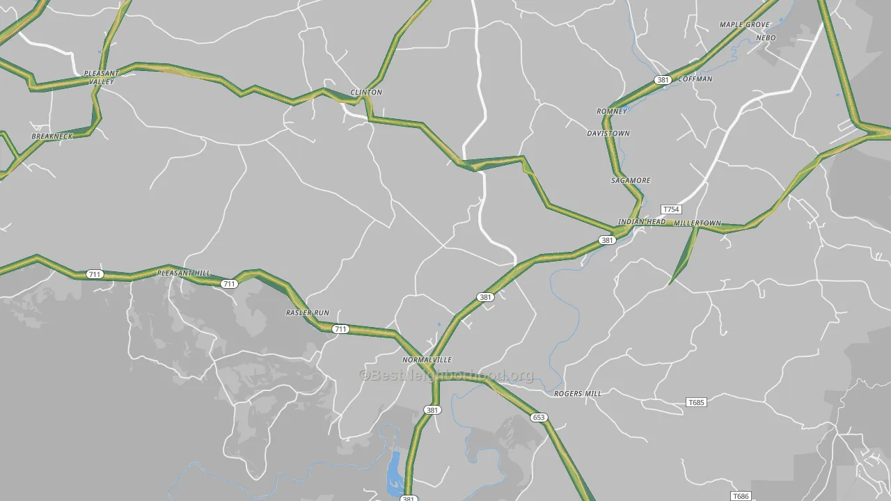 15469, PA Map of Noise Levels in 15469