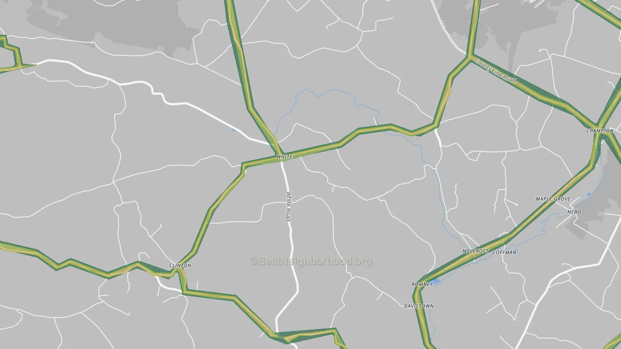 15490, PA Map of Noise Levels in 15490
