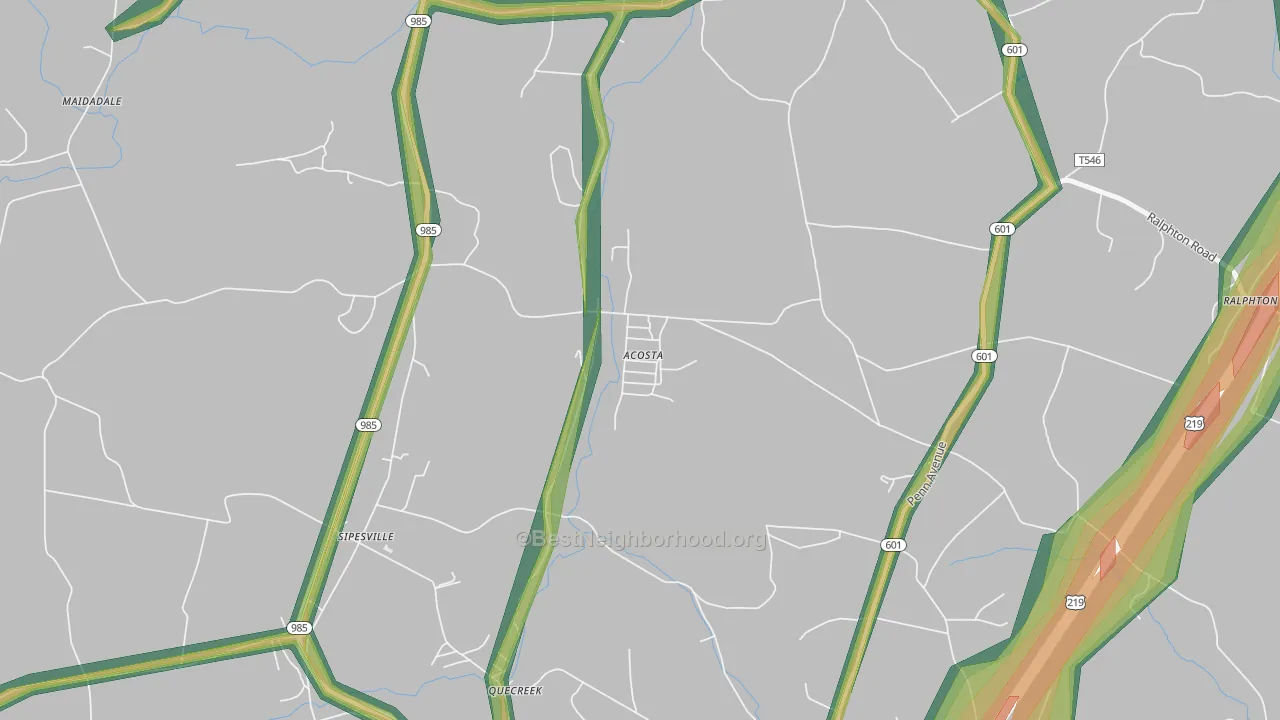 15520, PA Map of Noise Levels in 15520