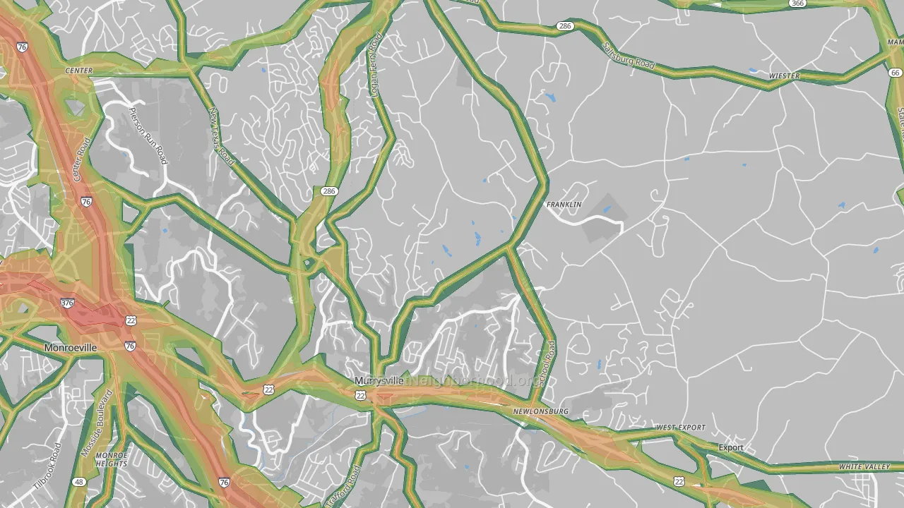 15668, PA Map of Noise Levels in 15668