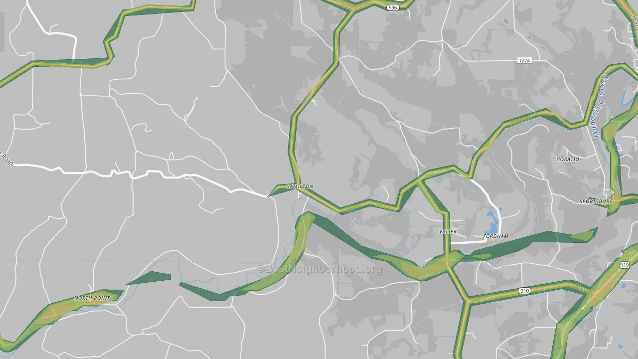 15744, PA Map of Noise Levels in 15744