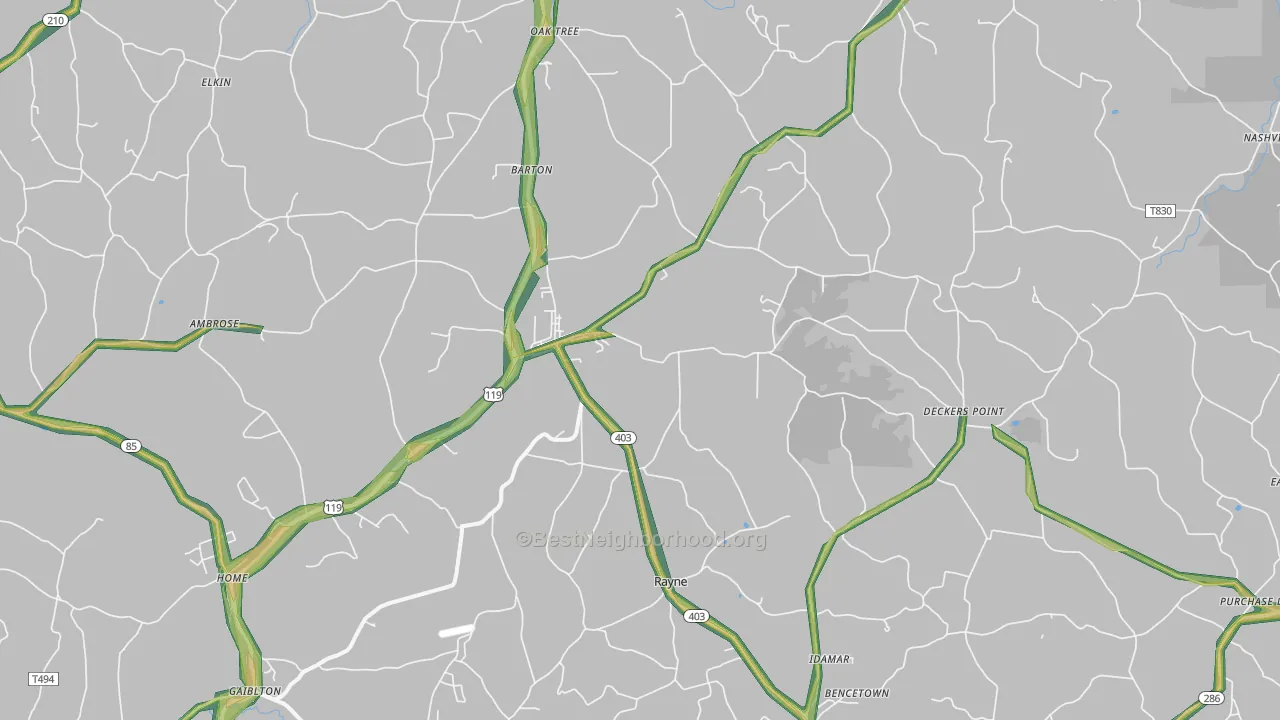 15759, PA Map of Noise Levels in 15759