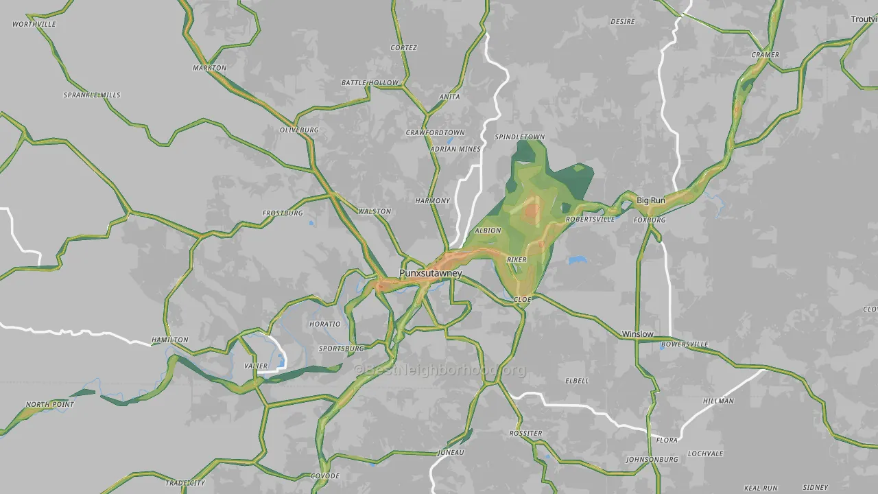 15767, PA Map of Noise Levels in 15767