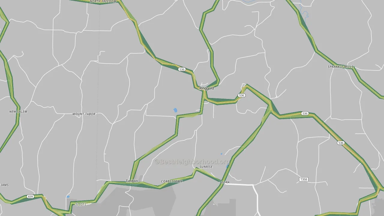 15770, PA Map of Noise Levels in 15770