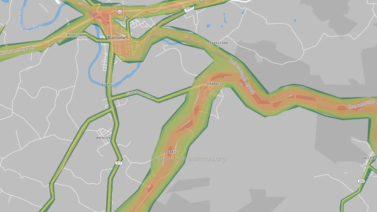 15779, PA Map of Noise Levels in 15779