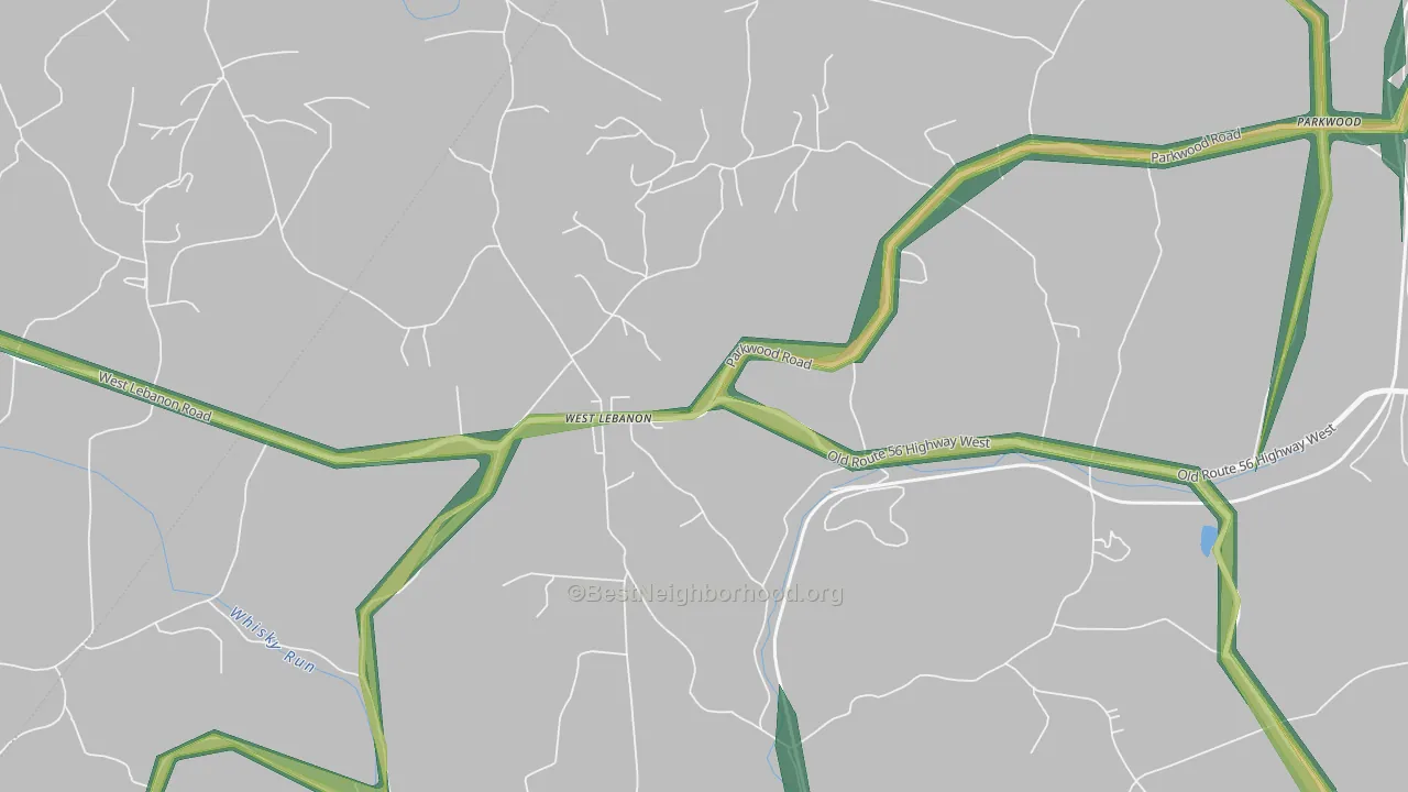 15783, PA Map of Noise Levels in 15783