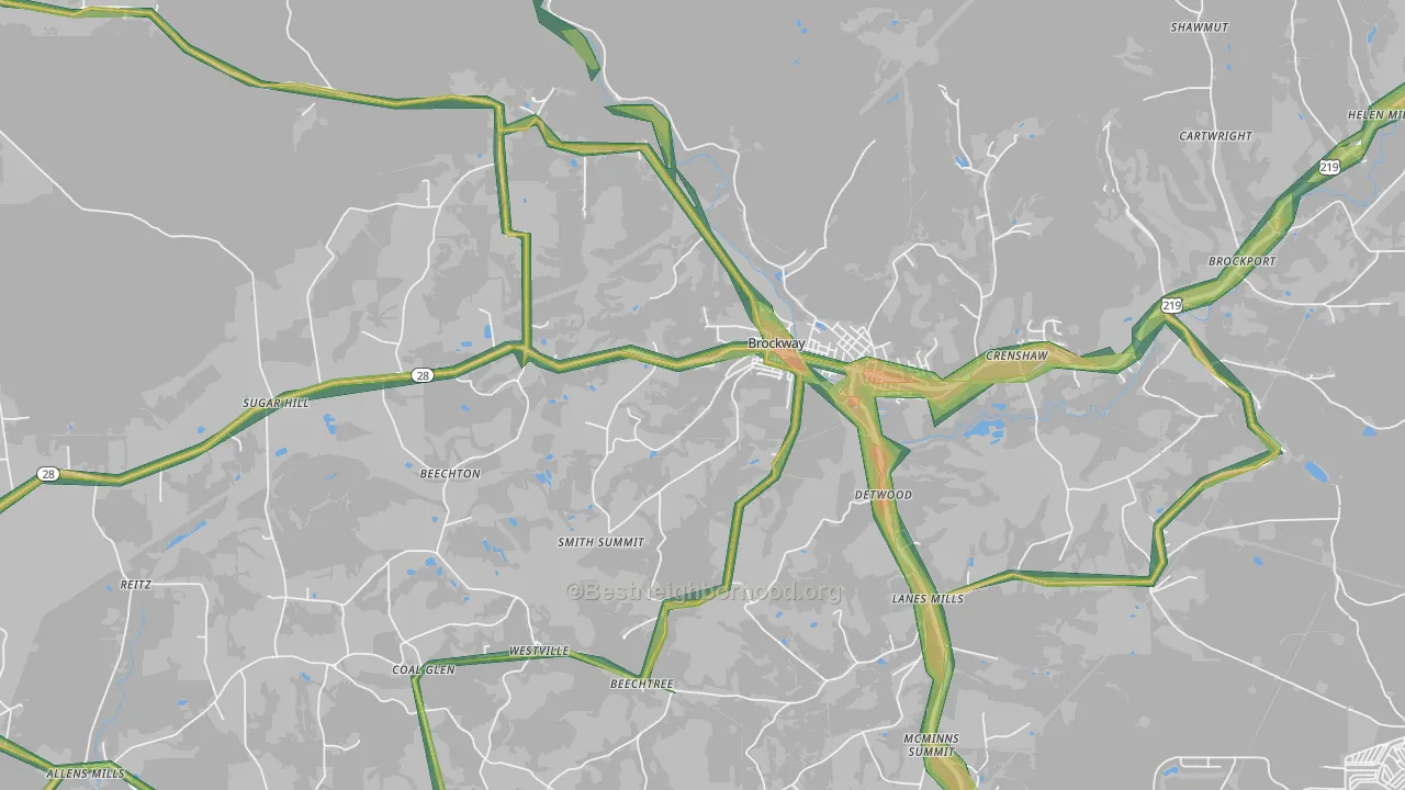 15824, PA Map of Noise Levels in 15824