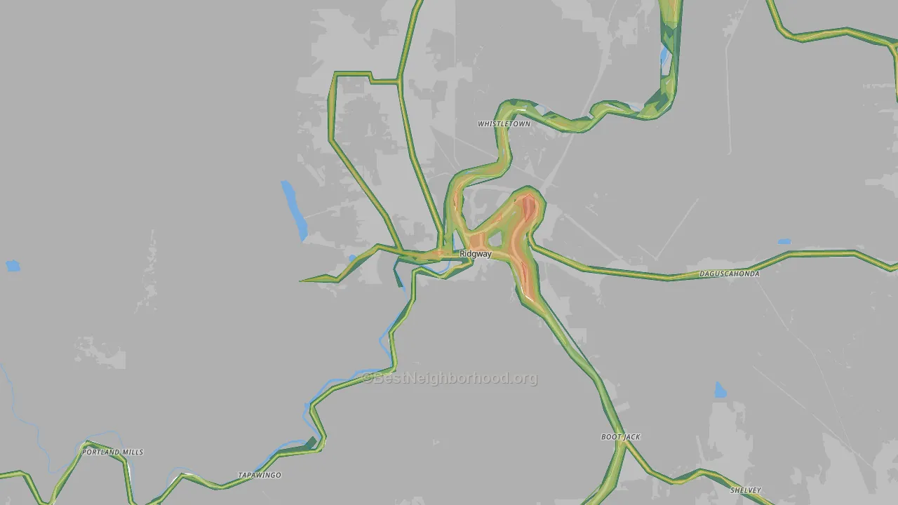 15853, PA Map of Noise Levels in 15853