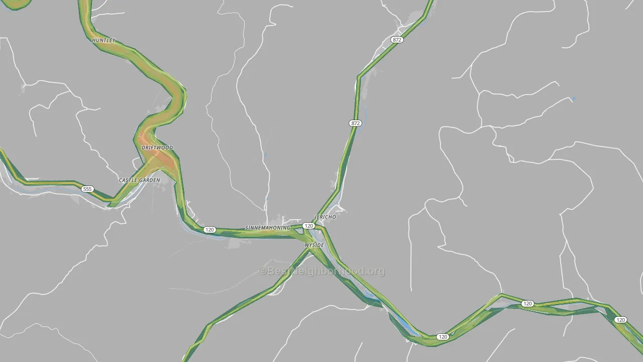 15861, PA Map of Noise Levels in 15861