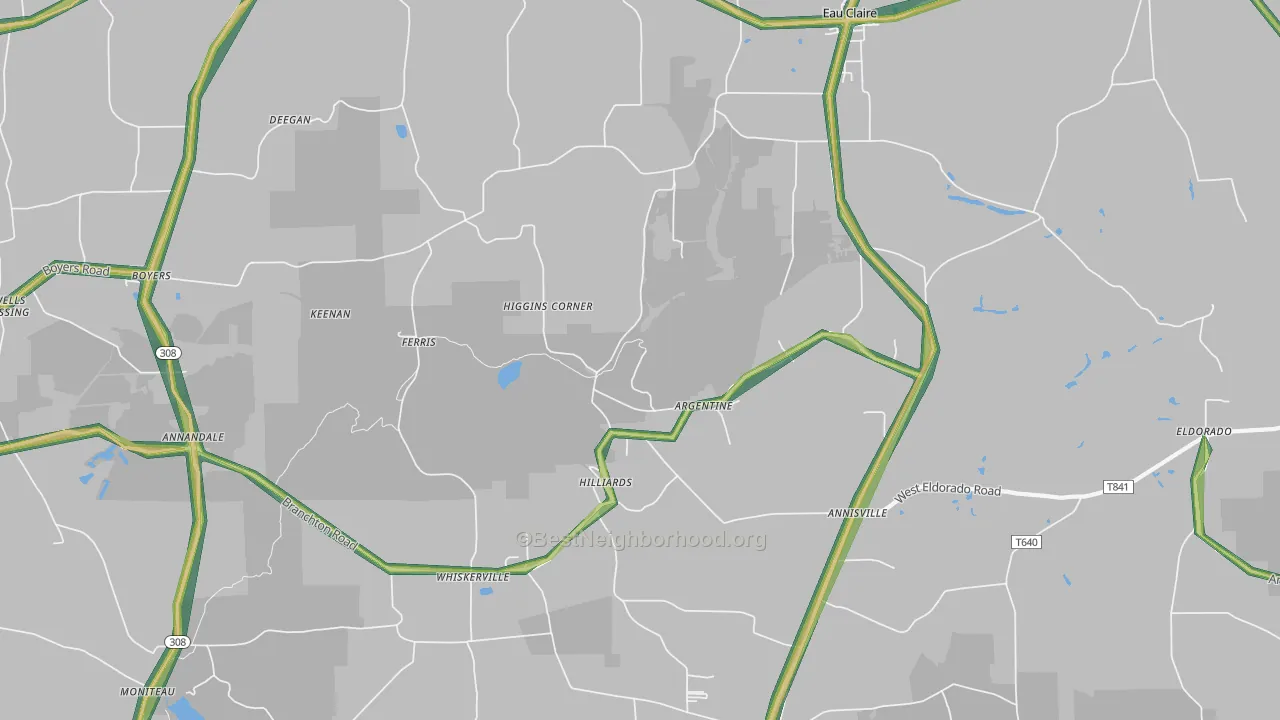 16040, PA Map of Noise Levels in 16040