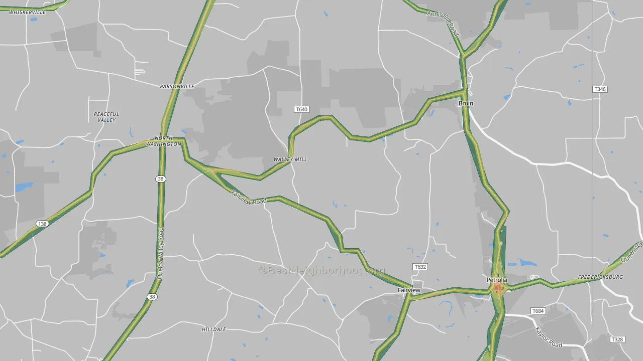 16050, PA Map of Noise Levels in 16050