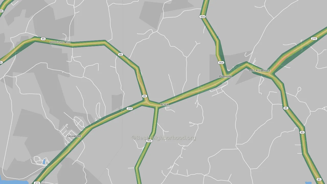 16211, PA Map of Noise Levels in 16211