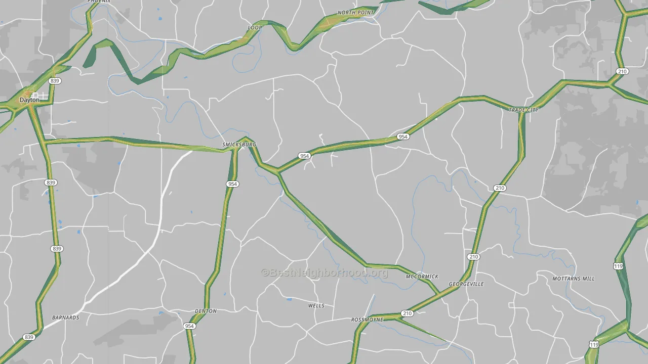 16256, PA Map of Noise Levels in 16256