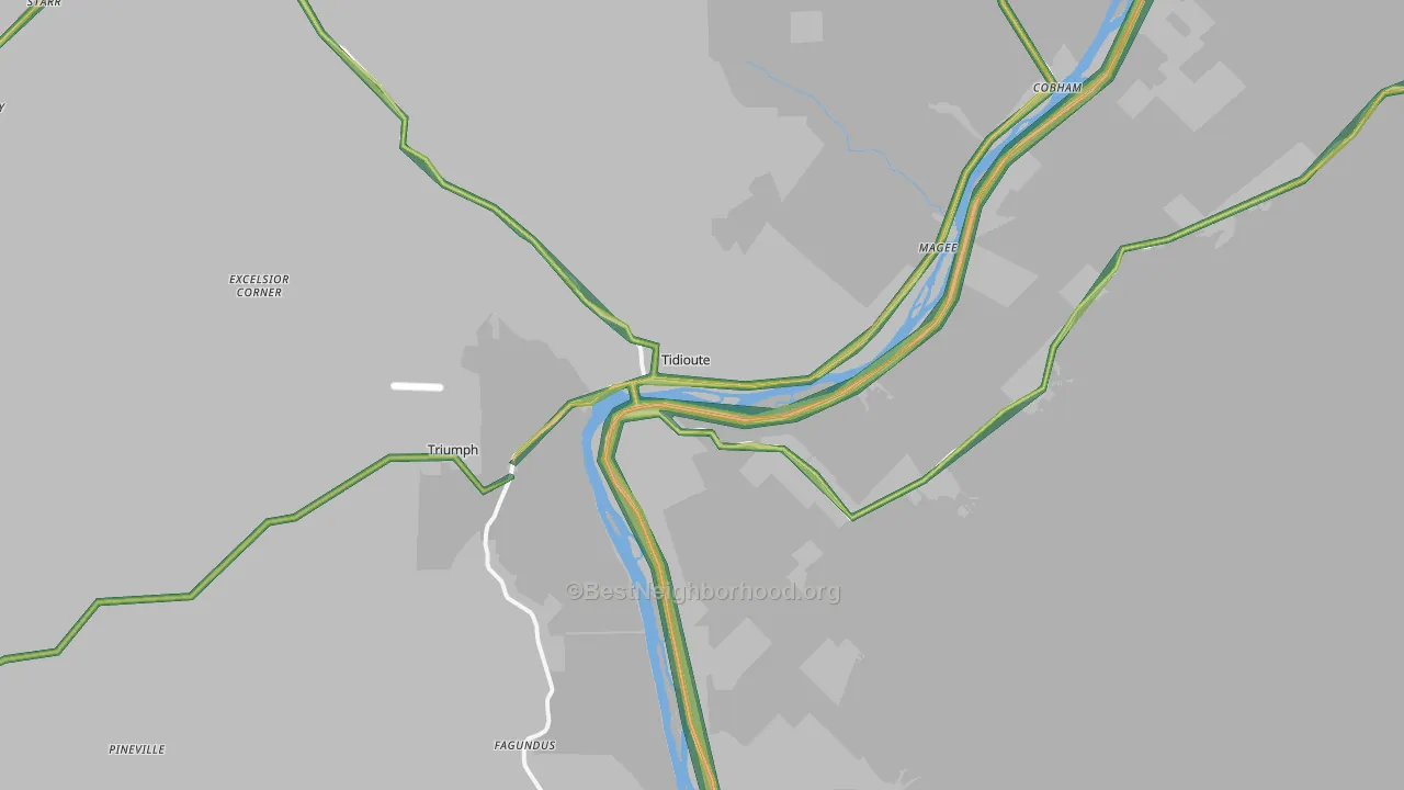 16351, PA Map of Noise Levels in 16351