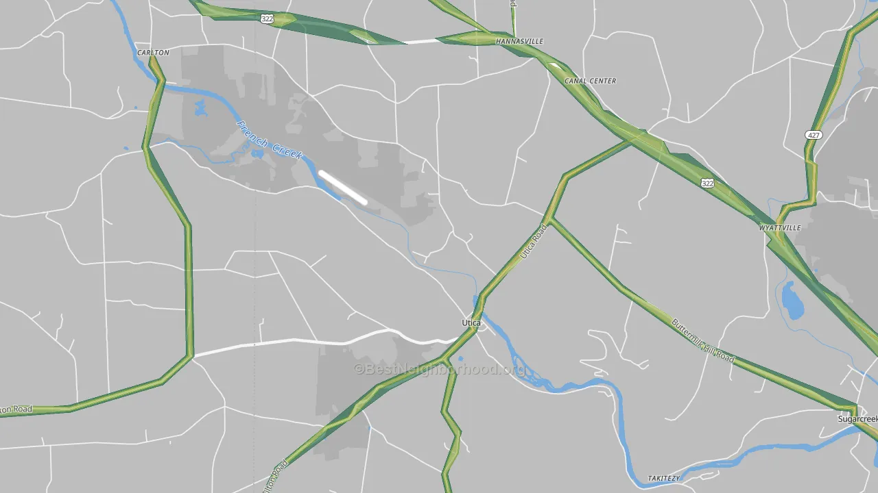 16362, PA Map of Noise Levels in 16362