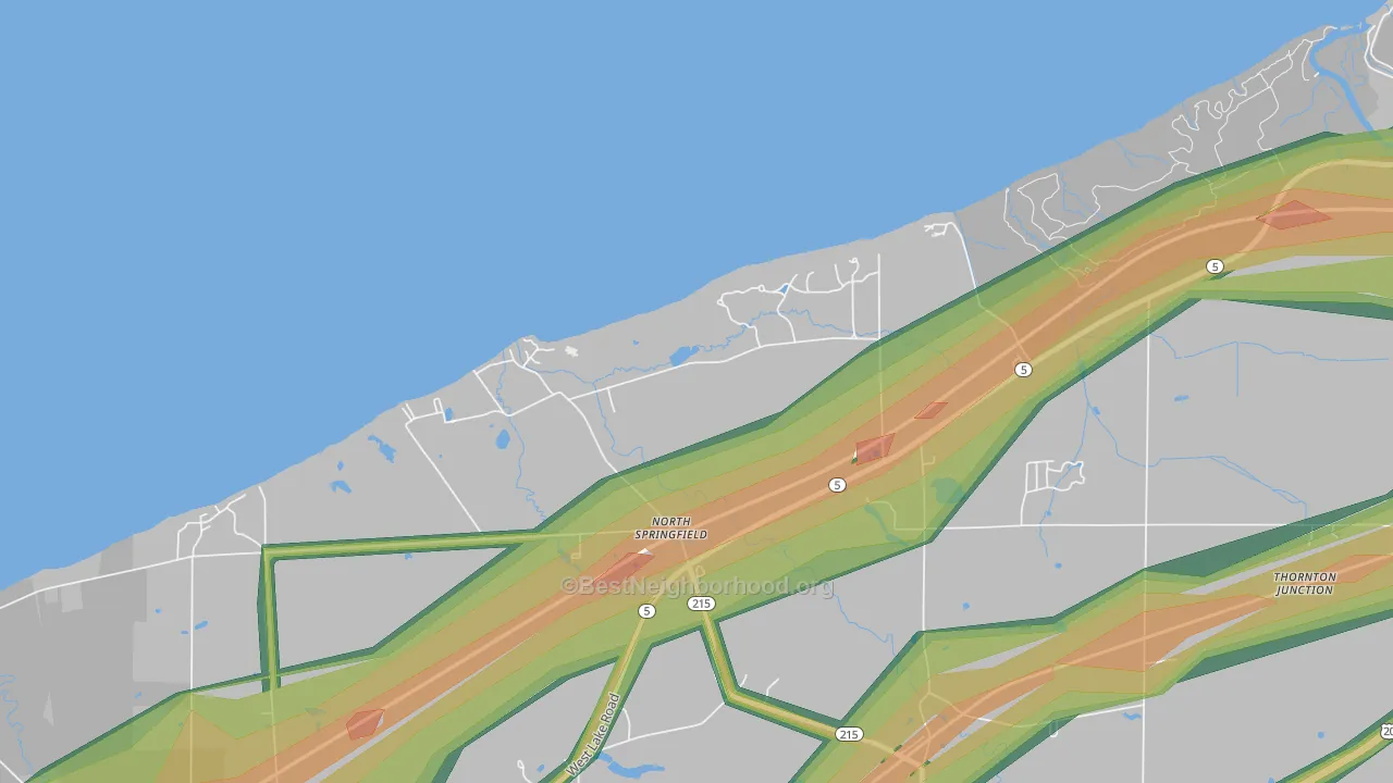 16430, PA Map of Noise Levels in 16430
