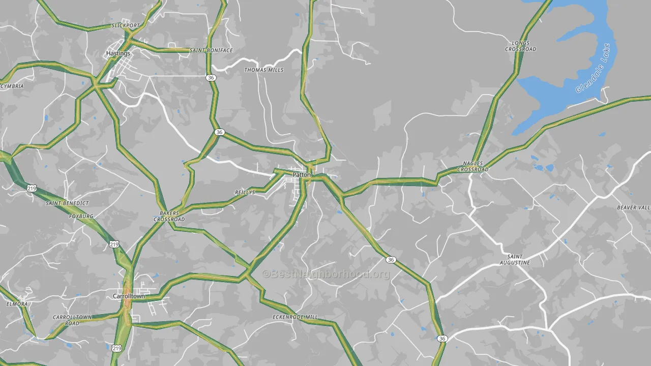 16668, PA Map of Noise Levels in 16668