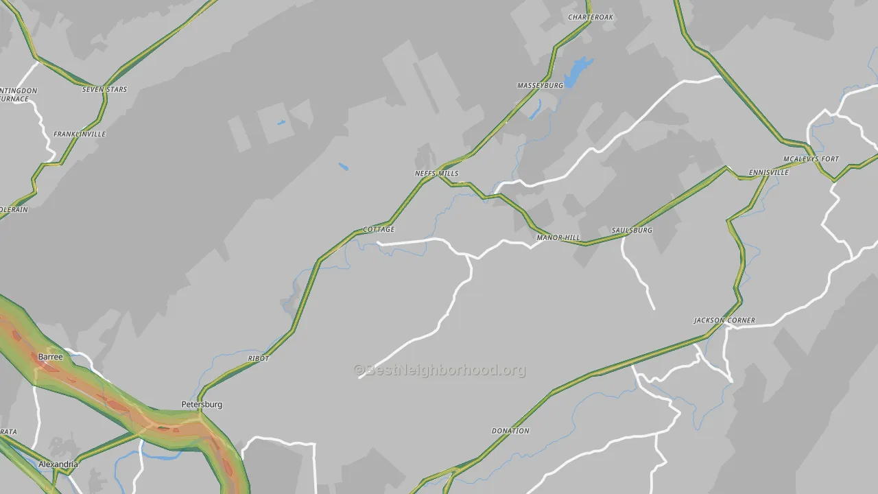 16669, PA Map of Noise Levels in 16669