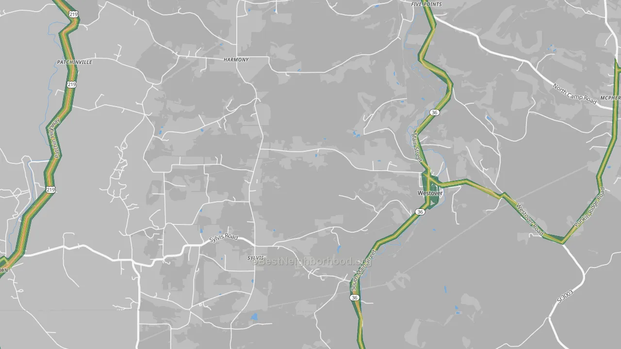 16692, PA Map of Noise Levels in 16692