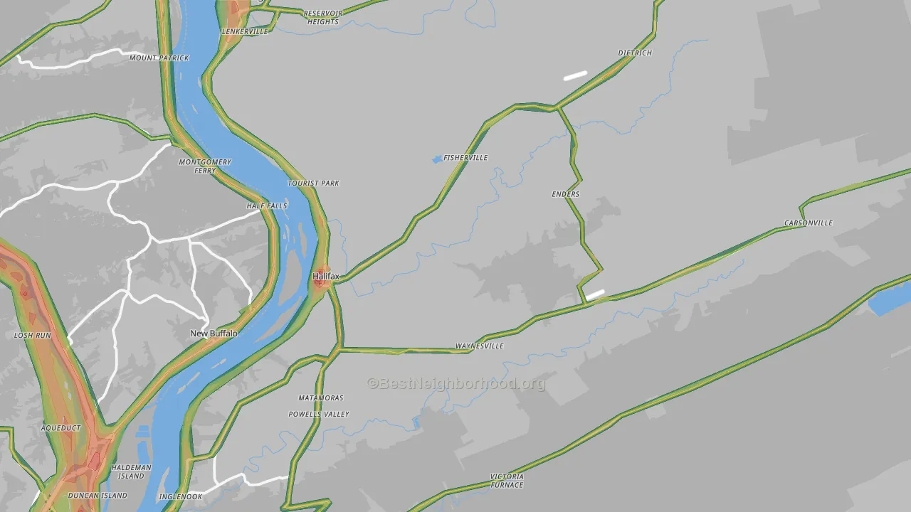 17032, PA Map of Noise Levels in 17032