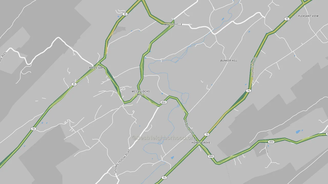 17035, PA Map of Noise Levels in 17035