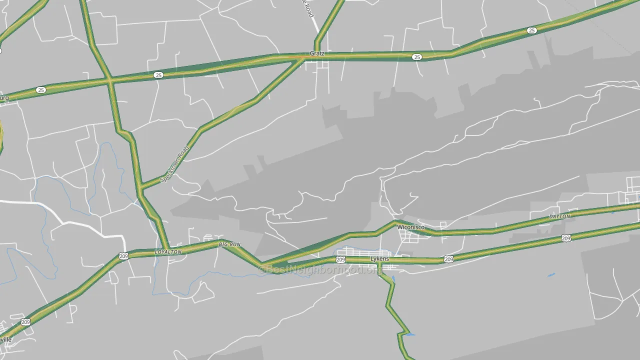 17048, PA Map of Noise Levels in 17048