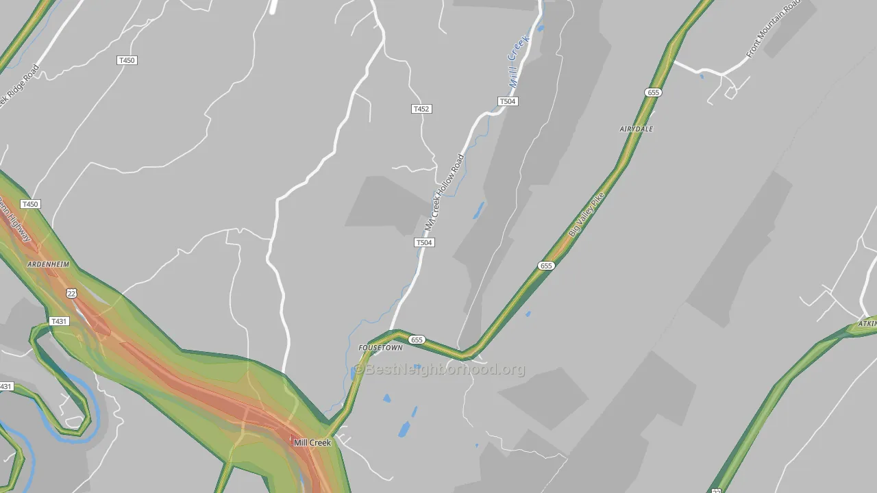 17060, PA Map of Noise Levels in 17060