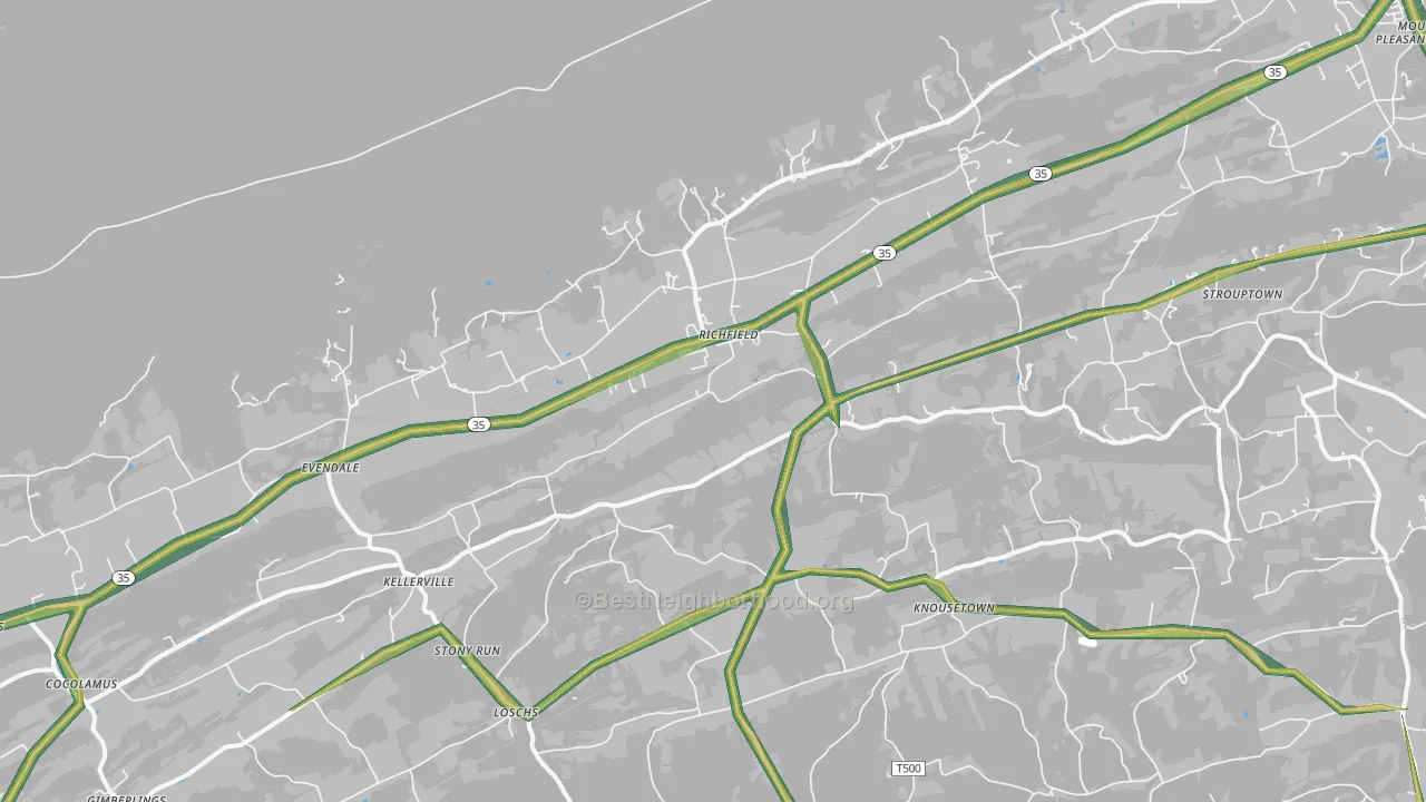 17086, PA Map of Noise Levels in 17086