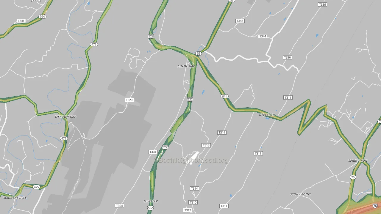 17255, PA Map of Noise Levels in 17255