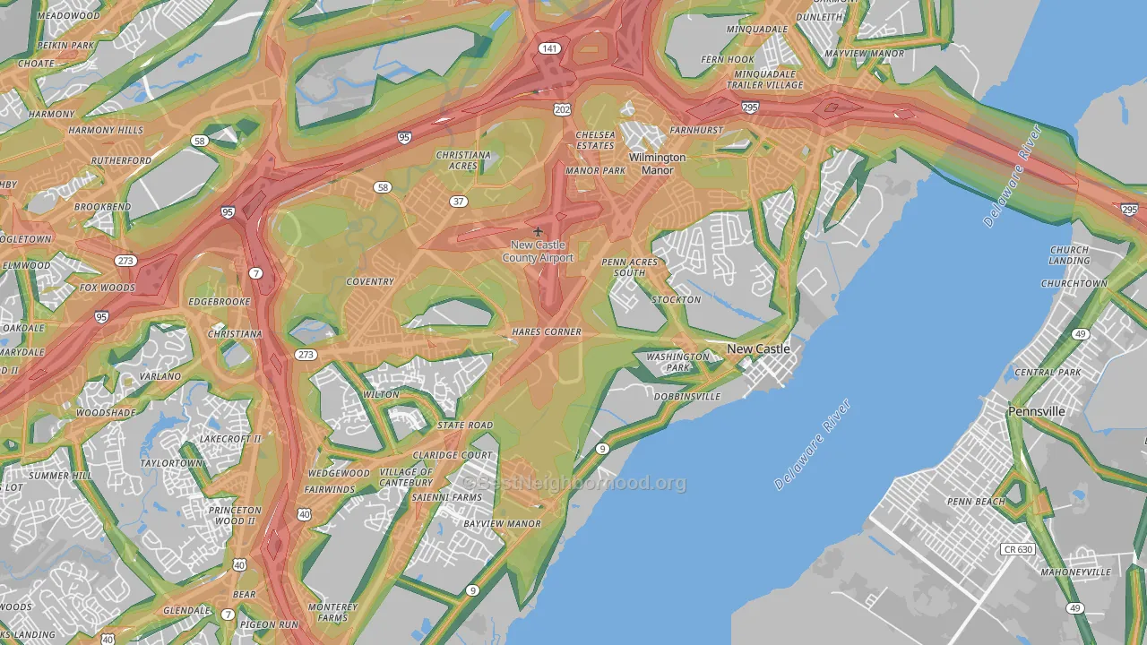 19720, DE Map of Noise Levels in 19720