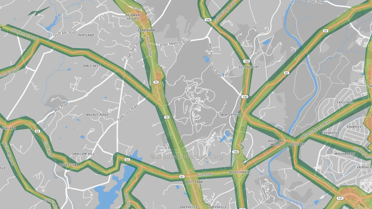 19735, DE Map of Noise Levels in 19735