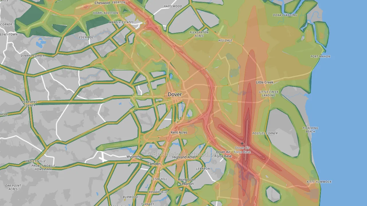 19901, DE Map of Noise Levels in 19901