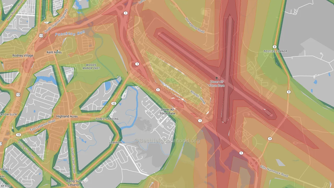 19902, DE Map of Noise Levels in 19902