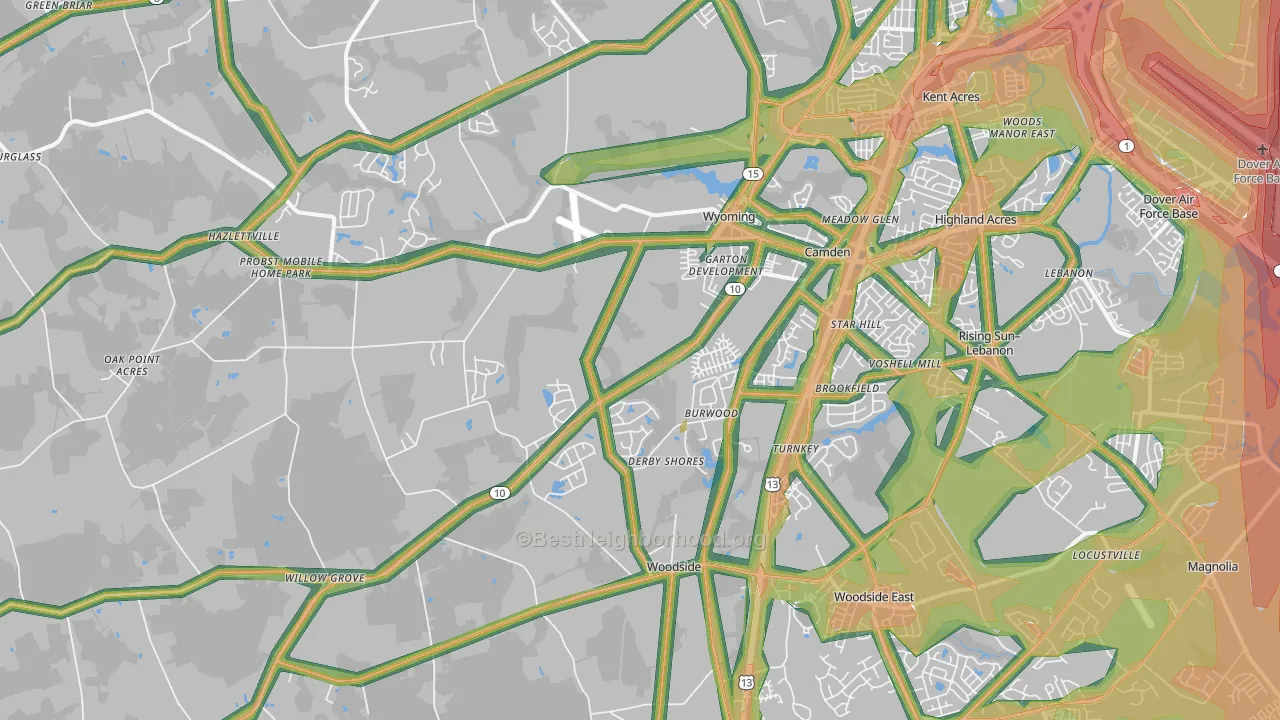19934, DE Map of Noise Levels in 19934